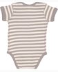 Rabbit Skins Infant Baby Rib Bodysuit TITANIUM/ NAT ST ModelBack