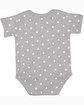Rabbit Skins Infant Baby Rib Bodysuit HEATHER/ WHT DOT ModelBack