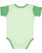 Rabbit Skins Infant Baby Rib Bodysuit MINT/ GRASS ModelBack