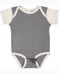 Rabbit Skins Infant Baby Rib Bodysuit grnt hth/ nat ht ModelQrt