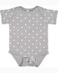 Rabbit Skins Infant Baby Rib Bodysuit heather/ wht dot ModelQrt