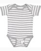 Rabbit Skins Infant Baby Rib Bodysuit HEATHER/ WHT STR ModelQrt