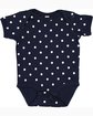 Rabbit Skins Infant Baby Rib Bodysuit navy/ white dot ModelQrt