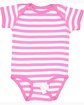 Rabbit Skins Infant Baby Rib Bodysuit RSPBRRY/ WH STRP ModelQrt