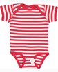Rabbit Skins Infant Baby Rib Bodysuit red/ wht stripe ModelQrt