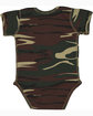 Code Five Infant Camo Bodysuit green woodland ModelBack