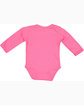 Rabbit Skins Infant Long-Sleeve Bodysuit hot pink ModelBack