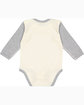 Rabbit Skins Infant Long-Sleeve Bodysuit natural/ heather ModelBack