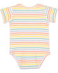 Rabbit Skins Infant Fine Jersey Bodysuit rainbow stripe ModelBack