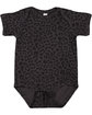 Rabbit Skins Infant Fine Jersey Bodysuit BLACK LEOPARD ModelQrt