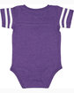 Rabbit Skins Infant Football Bodysuit vn purp/ bld wh ModelBack