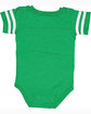 Rabbit Skins Infant Football Bodysuit vn green/ bd wht ModelBack
