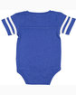 Rabbit Skins Infant Football Bodysuit vn royal/ bd wht ModelBack