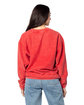 chicka-d Ladies' Corded Crew Sweatshirt red ModelBack