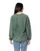 chicka-d Ladies' Corded Crew Sweatshirt green ModelBack