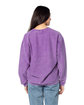 chicka-d Ladies' Corded Crew Sweatshirt purple ModelBack