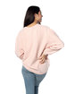 chicka-d Ladies' Corded Crew Sweatshirt urban pink ModelBack