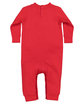 Rabbit Skins Infant Fleece One-Piece Bodysuit red ModelBack