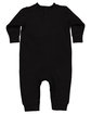 Rabbit Skins Infant Fleece One-Piece Bodysuit black ModelBack