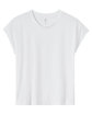 Alternative Ladies' Modal Tri-Blend Raw Edge Muscle T-Shirt WHITE FlatFront