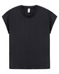 Alternative Ladies' Modal Tri-Blend Raw Edge Muscle T-Shirt black FlatFront