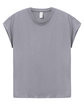 Alternative Ladies' Modal Tri-Blend Raw Edge Muscle T-Shirt nickel FlatFront