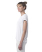 Alternative Ladies' Modal Tri-Blend Raw Edge Muscle T-Shirt white ModelSide