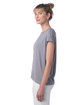 Alternative Ladies' Modal Tri-Blend Raw Edge Muscle T-Shirt NICKEL ModelSide
