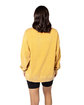 chicka-d Ladies' Burnout Campus Crew Sweatshirt gold ModelBack