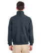 Jerzees Adult Super Sweats NuBlend Fleece Quarter-Zip Pullover black heather ModelBack