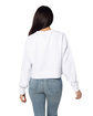 chicka-d Ladies' Corded Boxy Pullover white ModelBack