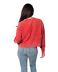 chicka-d Ladies' Corded Boxy Pullover red ModelBack