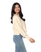 chicka-d Ladies' Corded Boxy Pullover natural ModelSide