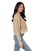 chicka-d Ladies' Corded Boxy Pullover latte ModelSide