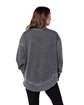 chicka-d Ladies' Burnout Campus Pullover charcoal ModelBack