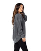 chicka-d Ladies' Burnout Campus Pullover charcoal ModelSide