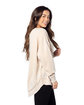 chicka-d Ladies' Burnout Campus Pullover oatmeal ModelSide