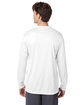 Hanes Adult Cool DRI with FreshIQ Long-Sleeve Performance T-Shirt white ModelBack