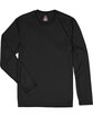 Hanes Adult Cool DRI with FreshIQ Long-Sleeve Performance T-Shirt black FlatFront