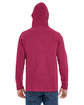 Comfort Colors Adult Heavyweight Long-Sleeve Hooded T-Shirt CRIMSON ModelBack