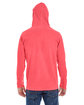 Comfort Colors Adult Heavyweight Long-Sleeve Hooded T-Shirt NEON RED ORANGE ModelBack