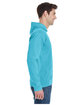 Comfort Colors Adult Heavyweight Long-Sleeve Hooded T-Shirt LAGOON BLUE ModelSide