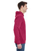 Comfort Colors Adult Heavyweight Long-Sleeve Hooded T-Shirt CRIMSON ModelSide
