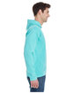 Comfort Colors Adult Heavyweight Long-Sleeve Hooded T-Shirt CHALKY MINT ModelSide