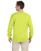 Fruit of the Loom Adult HD Cotton™ Long-Sleeve T-Shirt safety green ModelBack