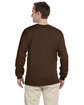 Fruit of the Loom Adult HD Cotton™ Long-Sleeve T-Shirt chocolate ModelBack