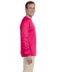 Fruit of the Loom Adult HD Cotton™ Long-Sleeve T-Shirt cyber pink ModelSide