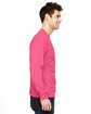 Fruit of the Loom Adult HD Cotton™ Long-Sleeve T-Shirt neon pink ModelSide