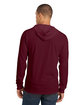 Fruit of the Loom Men's HD Cotton Jersey Hooded T-Shirt maroon ModelBack