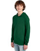 Fruit of the Loom Men's HD Cotton Jersey Hooded T-Shirt forest green ModelSide